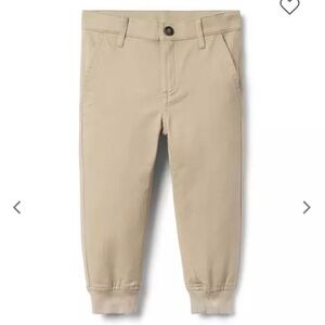 Janie and Jack Stretch Twill Ribbed Cuff Jogger Pant